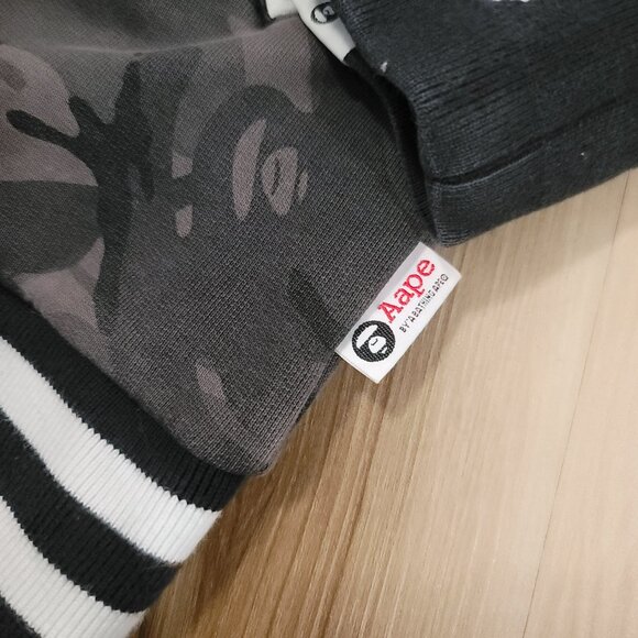 Aape by Bathing Ape Button Snap Varsity Jacket Multi Camo Size XL - Picture 5 of 12